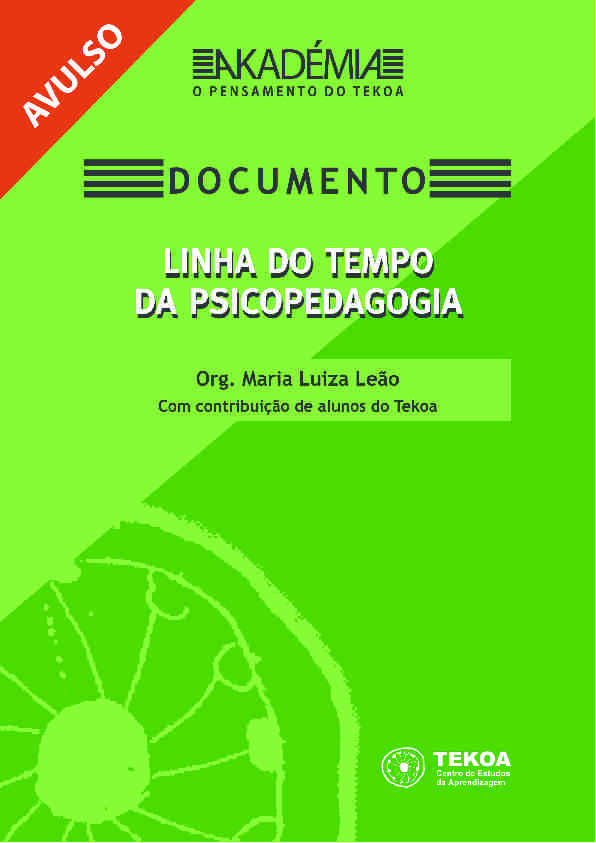 Psicopedagogia - Saberes e Contextos. 